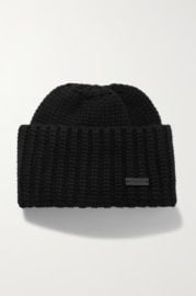 Appliquéd ribbed cashmere beanie at Net a Porter